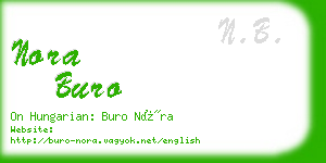 nora buro business card